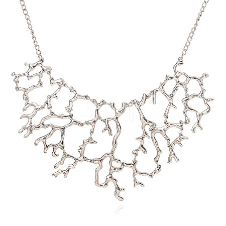 Alloy Bib Necklaces foe Women FS-WGD6134-01-1