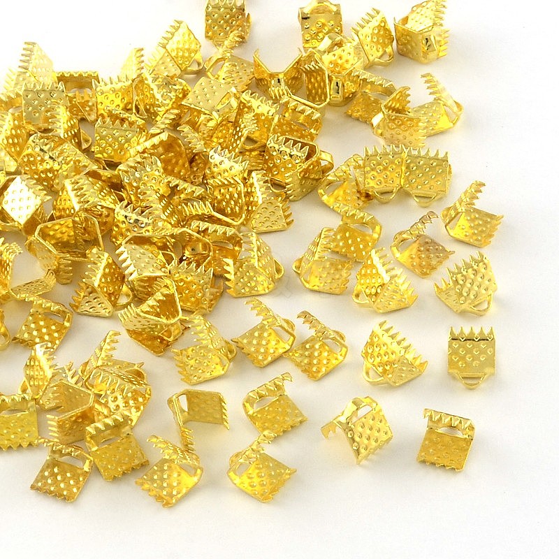 wholesale-iron-ribbon-ends-golden-6x7mm-hole-2mm